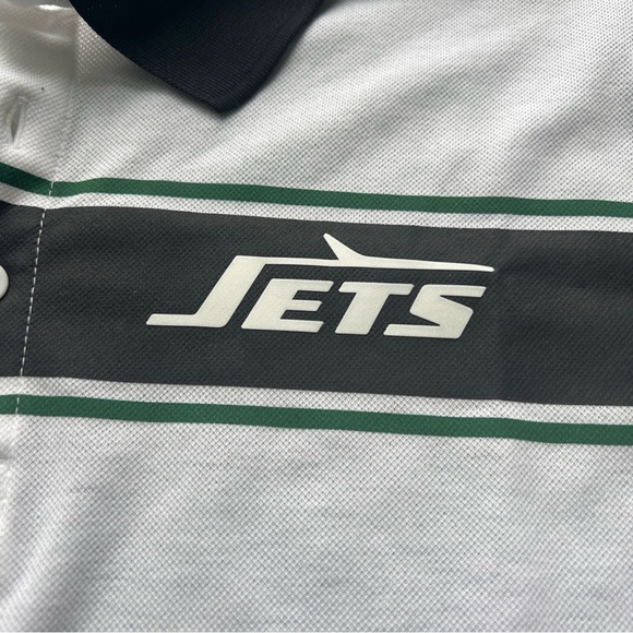 Mens Size Medium Nike New York Jets Polo Shirt White Green NFL - Picture 4 of 5